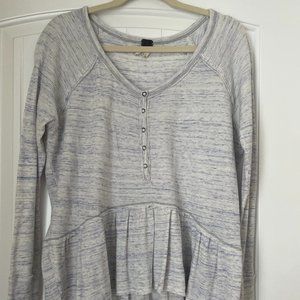 Free People Peplum Scoop Neck Thermal Size S